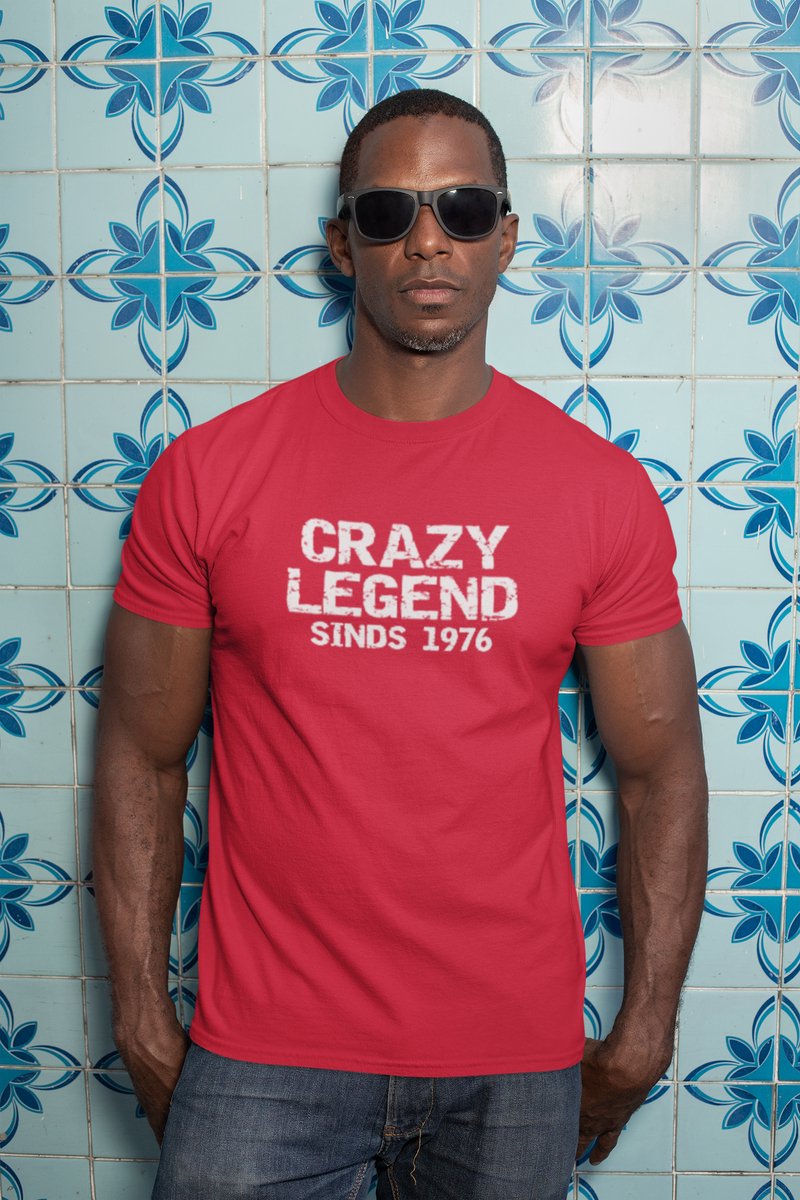 1976 Jaar Rood T-shirt Heren - Maat XXL - Legend - Verjaardag Cadeau Mannen - Limited Edition