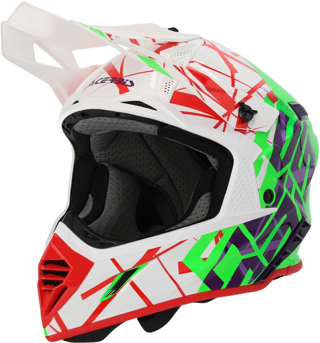 Acerbis X-Track Wit Groen Rood Crosshelm - Helm