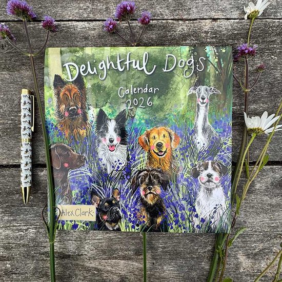 Alex Clark Calender 2026 Delightful Dogs ~ Kalender 2026 Honden