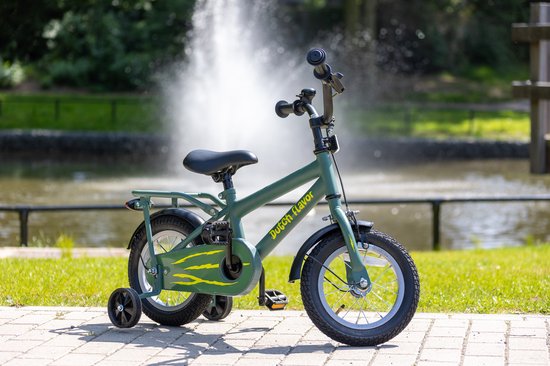 Dutch Flavor Kinderfiets 12 Inch - Groen - 2 tot 4 jaar - Knijprem en terugtrap van Merkloos — afbeelding 5