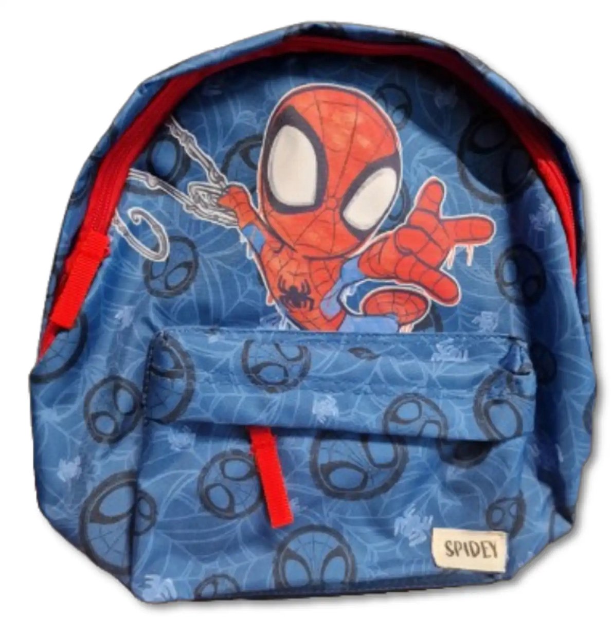 Marvel Spiderman rugtas 30 cm - Voorvak - Hoofdvak - Blauw - Back to School