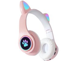 KINSI koptelefoon kinderen draadloos - Kinder Koptelefoon met Kattenoortjes - Multi-apparaat Compatibel