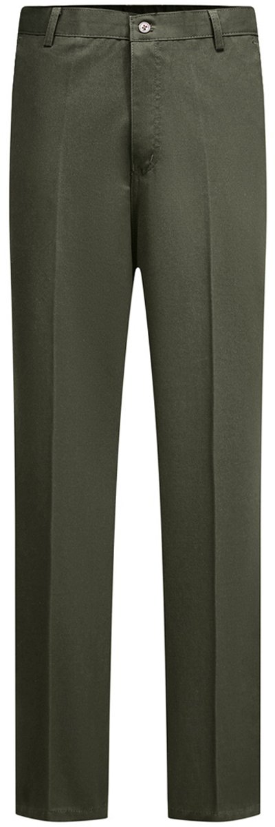 Allthemen Heren Effen Rechte Pij Hoge Taille Comfortabele Broek - Vier Seizoenen - L