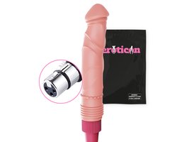 Eroticon - Siliconen Dildo 19.5cm Inbreng - 4cm Dik - Voor Eroticon Sexmachine - 3XLR aansluiting