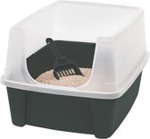 Zavira® Kattenbak - Toilet - Poezenbak - Grijs - 48,5L x 38B x 30,5H centimeter