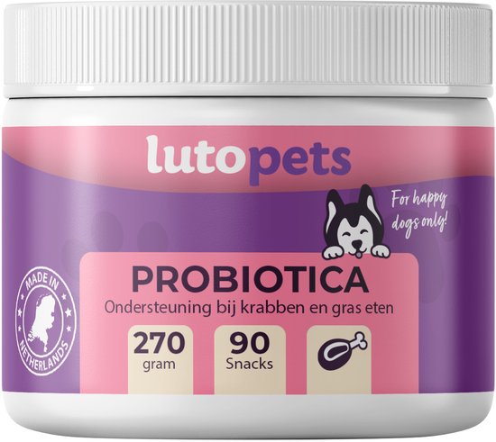 Anti-démangeaisons et léchage des Pieds - Anti-glandes anales - Favorise la flore et la Digestion Flore intestinale - Probiotiques et prébiotiques pour chiens comme friandises - 90 à mâcher - saveur poulet - Woofies