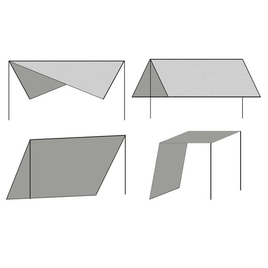 Cuhoc Tarp Shelter - 300x300x220 Cm - Waterdicht & Lichtgewicht - Schaduwdoek