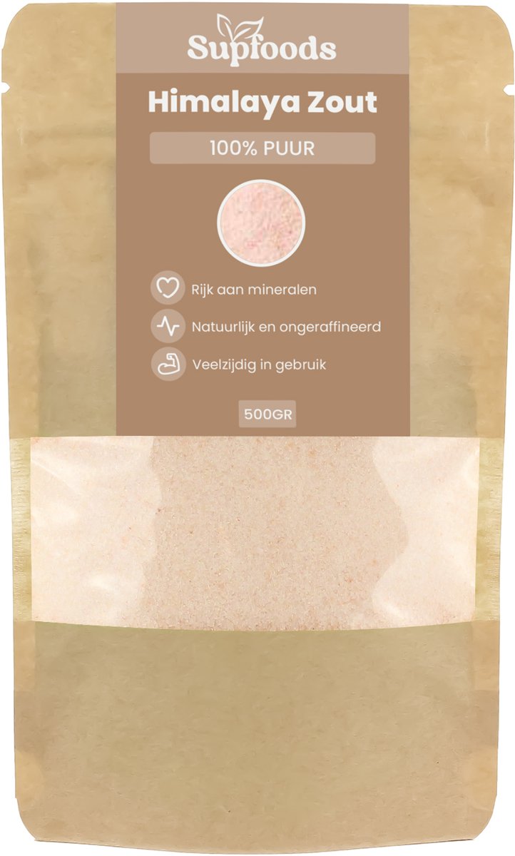 Himalaya Zout 100% Puur - 500gram - Ideaal als Natuurlijk Keukenzout, Ontspannend Badzout of Gezichtsscrub - Himalaya Zout Fijn