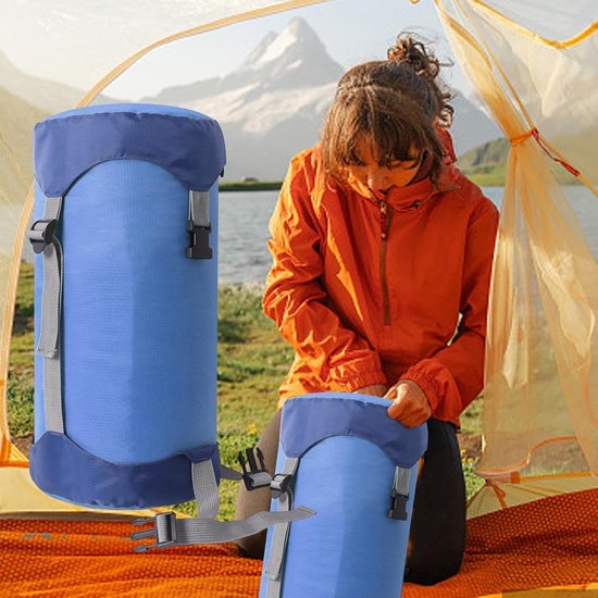 ZVD Compression Sacks Backpacking, Waterproof Travel Compression Bags, Camping Stuff Sack, Lightweight Design, Space saving, for Sleeping Bag, Clothes, Blanket, Pillow Storage van Merkloos — afbeelding 5