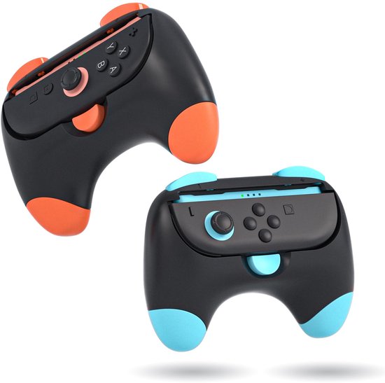 Kraftverdia® - Poignées pour manette Switch 2 - Poignées ergonomiques adaptées aux Joy -Con Nintendo Switch 2 - Antidérapantes et légères - Convient aux accessoires Nintendo Switch - Set de 2 - Zwart - Comfort et contrôle accrus