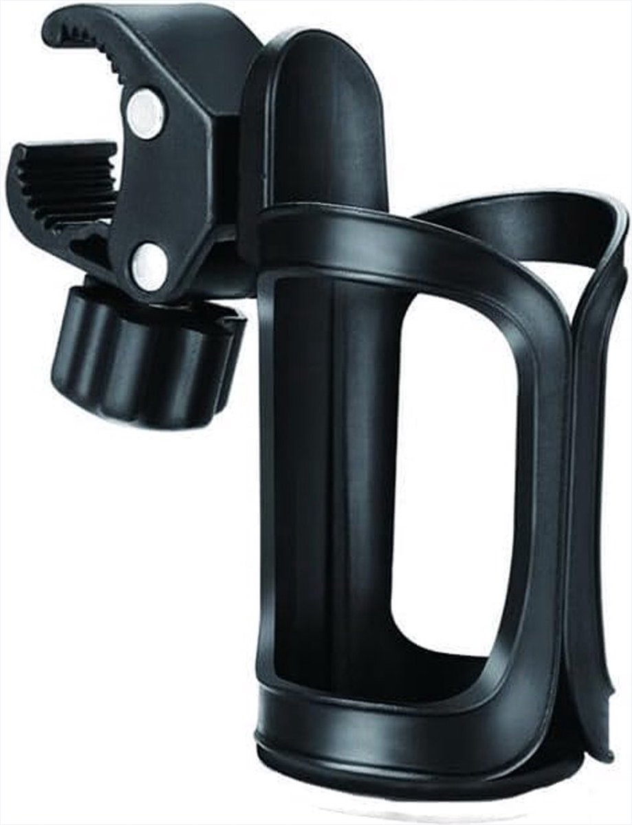 SNQ Flessenhouder - Waterfleshouder - Fietsfleshouder - Universeel - Voor Kinderwagen - Mountainbike - Fiets - Kinderwagen Of Rollator - Zwart