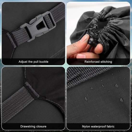 8L - Slaapzak Compressie Opbergzak - Compressie Stuff Sack voor Slaapzak - Nylon Stuff Zak Opbergtas - Waterdichte compressiezak - Slaapzakopberging - Stofzak met trekkoord - voor Slaapzakkleding - 18 * 48cm van Merkloos — afbeelding 3