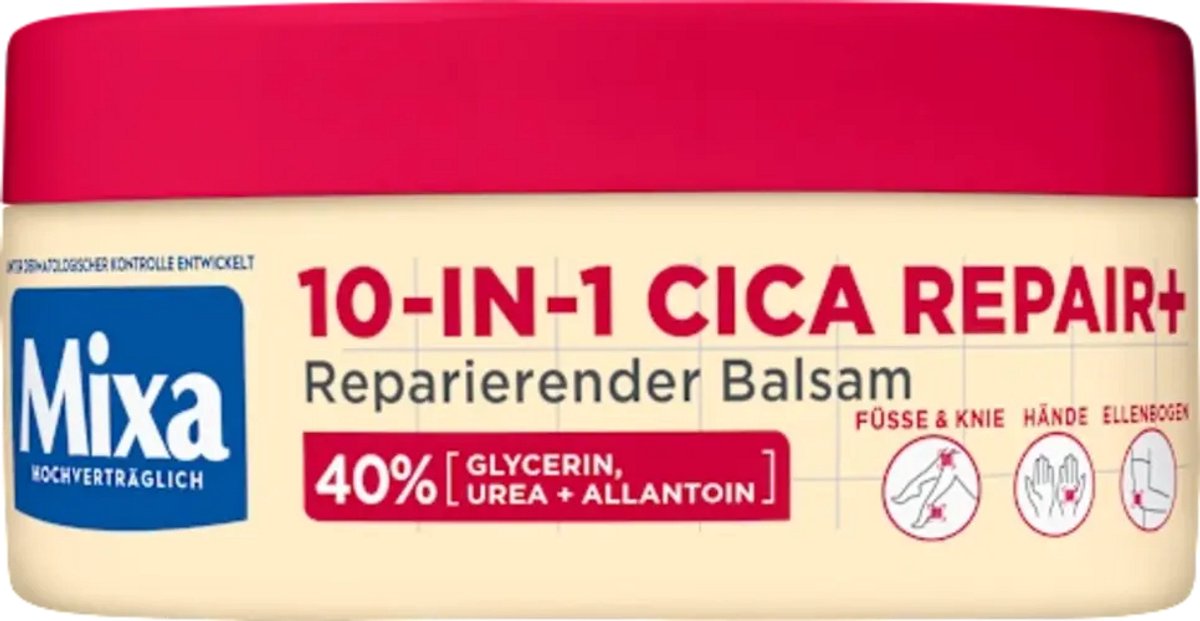 Mixa, Lichaamsbalsem 10in1 Cica Repair+ Ureum, 150 ml