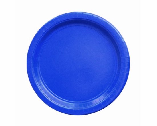 Assiettes en carton Blauw foncé 23 cm 40 pièces - Assiettes jetables - Assiettes Fête/ anniversaires / BBQ