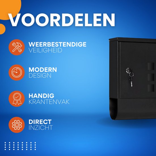 BRIEVENBUS LEEDS ZILVER GRIJS | De Marie NV - Webshop BRIEVENBUS LEEDS ZILVER GRIJS | De Marie NV - Webshop