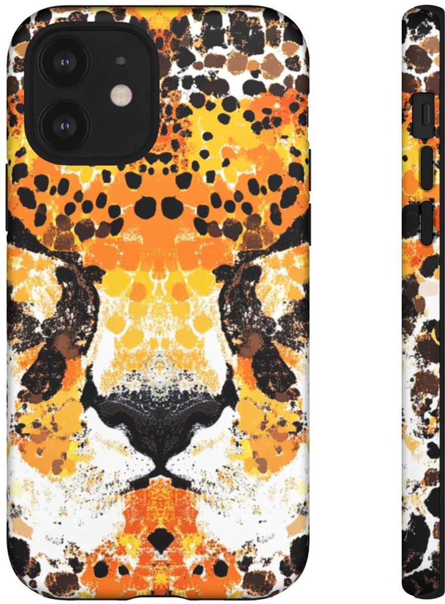 Abstracte Cheetagezicht Patroon – Telefoonhoesje Geschikt voor iPhone 12