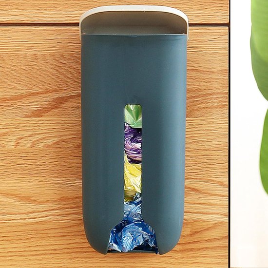Boodschappentasdispenser - Eenvoudige Installatie - Plastic Zakhouder voor Handig Opbergen en Sorteren van Tassen - Donkerblauw - Ideaal voor Thuisgebruik van Merkloos	 — afbeelding 2