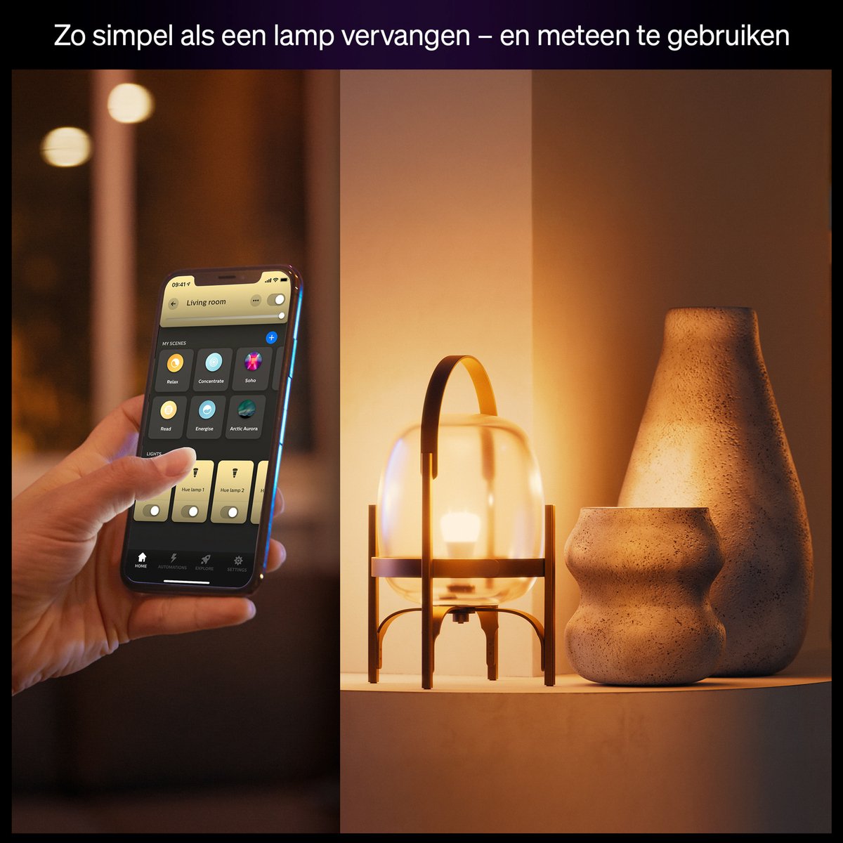 Philips Hue Slimme LED A60 lamp, Warm tot koel wit licht, E27 Fitting – foto 8