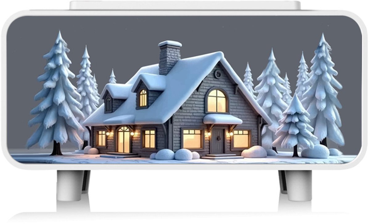 3-in-1 Sneeuwhuis luchtbevochtiger - luchtbevochtiger met aromatherapie - luchtbevochtiger slaapkamer -Automatische geurdispenser - Slaapkamer sfeerverlichting - met 7 kleurenlampjes - halloween decoratie -Kerstcadeaus - voor thuis/kantoor - Wit
