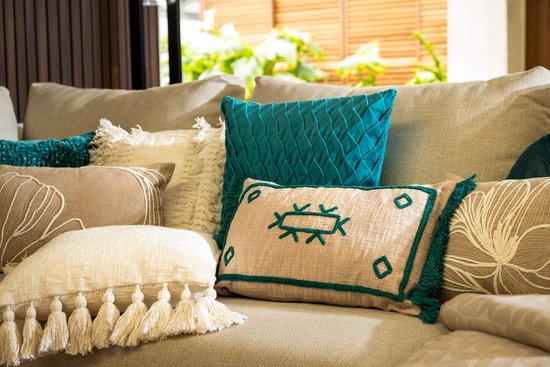 Dutch Decor CIRO - Sierkussen 30x50 cm - Latigo Bay - bleu - Coussin intérieur inclus