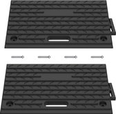 Rampes en caoutchouc 2 pièces 53 x 32 x 10 cm - Rampe de seuil portable - Pour fauteuil roulant, moto, voiture, chariot