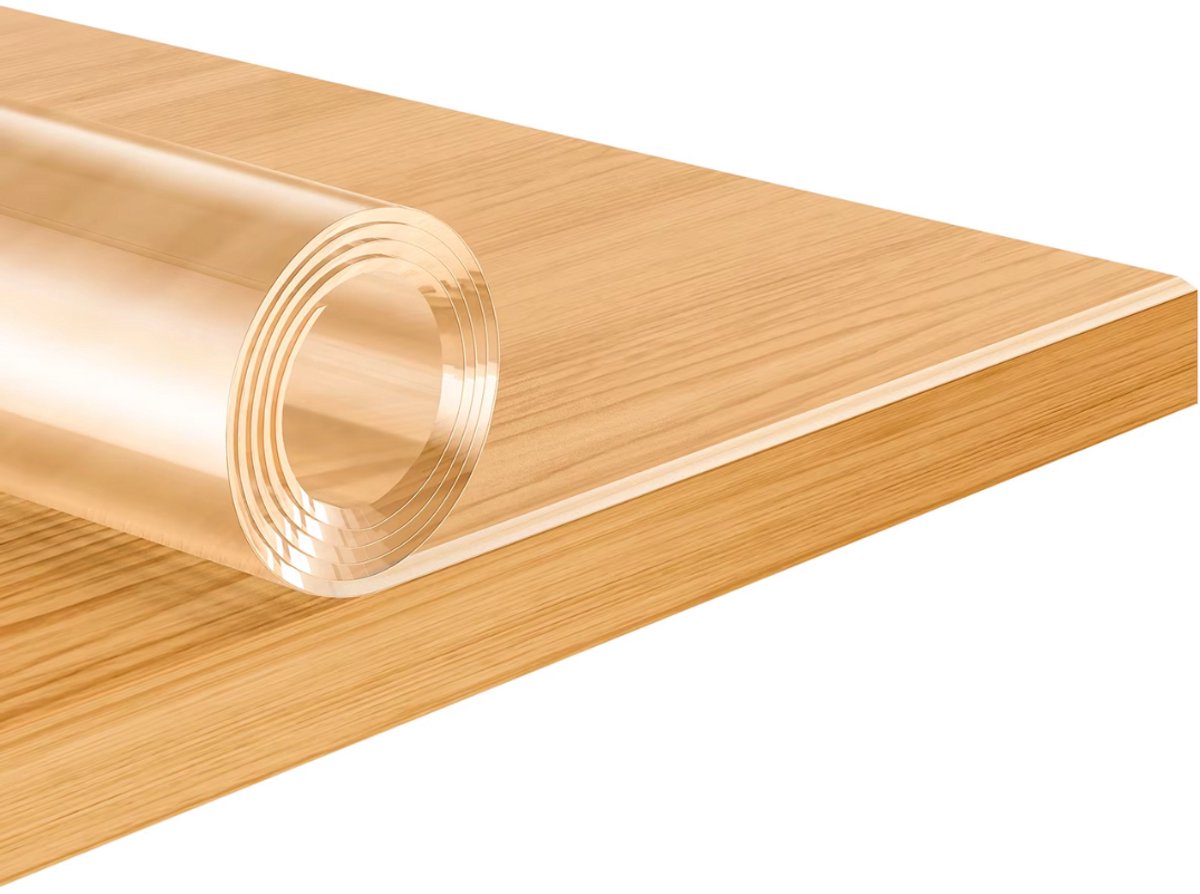 Transparant Tafelkleed - PVC Tafelbeschermer 2 mm - 90x140 cm - Waterdicht & Kristalhelder - Rechthoekig - Beschermhoes voor Eettafel