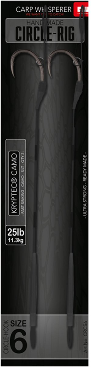 Carp Whisperer - Circle Rig - Haak maat: 4 - 2 stuks - Silt