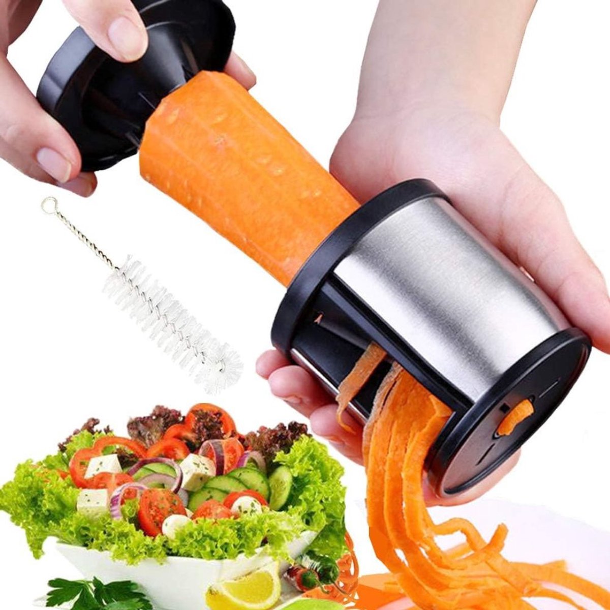 DailySupplies® Spiraalsnijder - Spiralizer - Mandoline Keukensnijder - Zwart