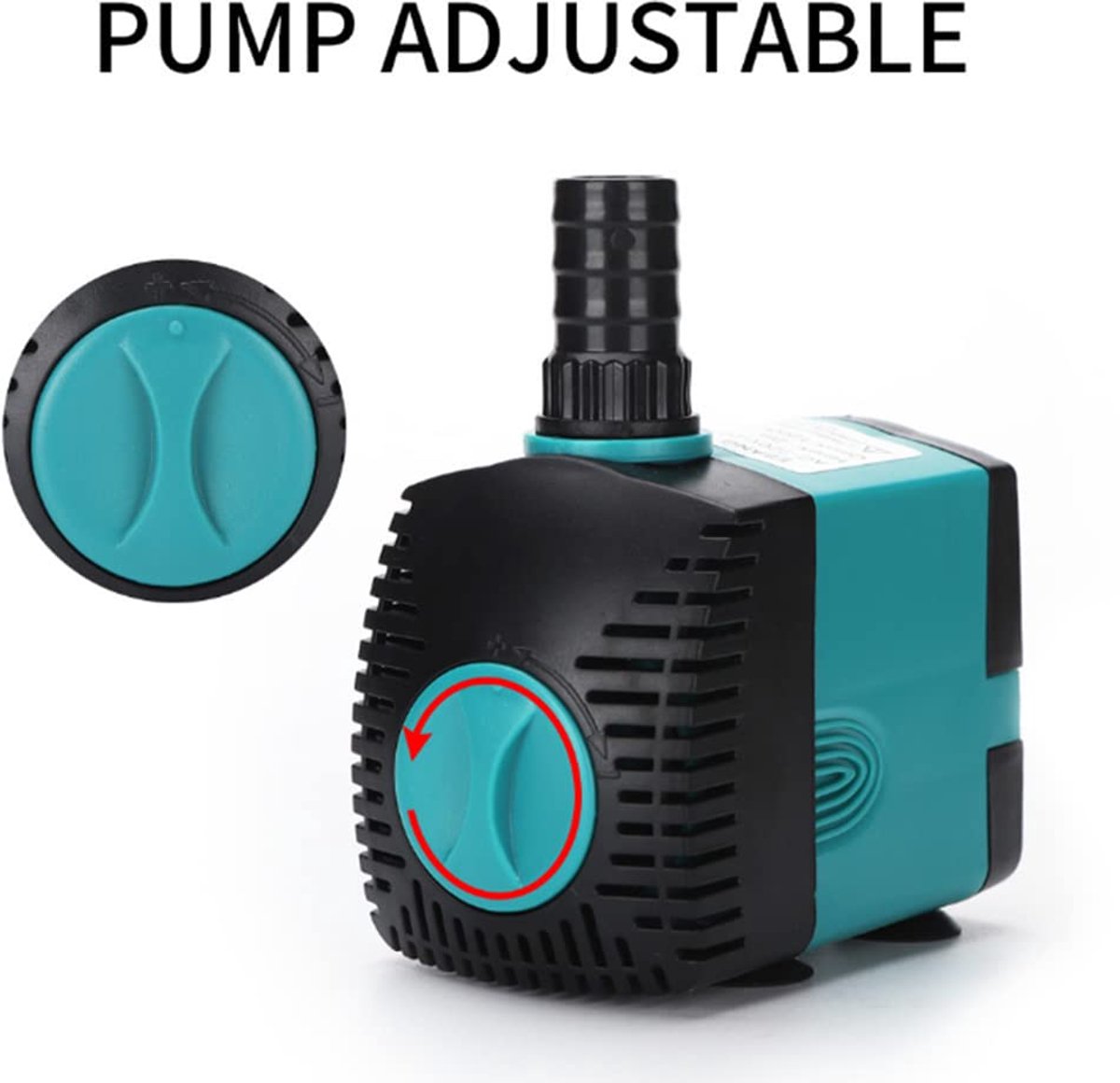 Mini Waterpomp 10W - Met zuignap en waterpijp - Ultra Stille Dompelpomp 600L/u - Aquarium Waterpomp - Vijverpomp - Fonteinpomp - Maximale Opvoerhoogte 1,2 m - Met 1,5 m netsnoer, 2 sproeiers - Voor Aquaria, Fonteinen, Beelden, Hydrocultuur, Vijvers – foto 5