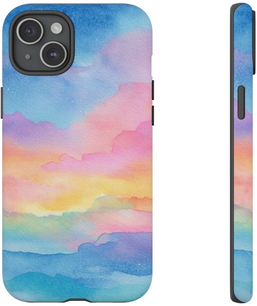 Kleurrijke Oceaanstijl – Telefoonhoesje Geschikt voor iPhone 15 Plus