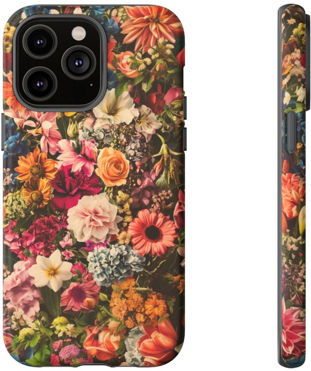 Kleurrijk Bloemenpatroon – Telefoonhoesje Geschikt voor iPhone 14 Pro Max
