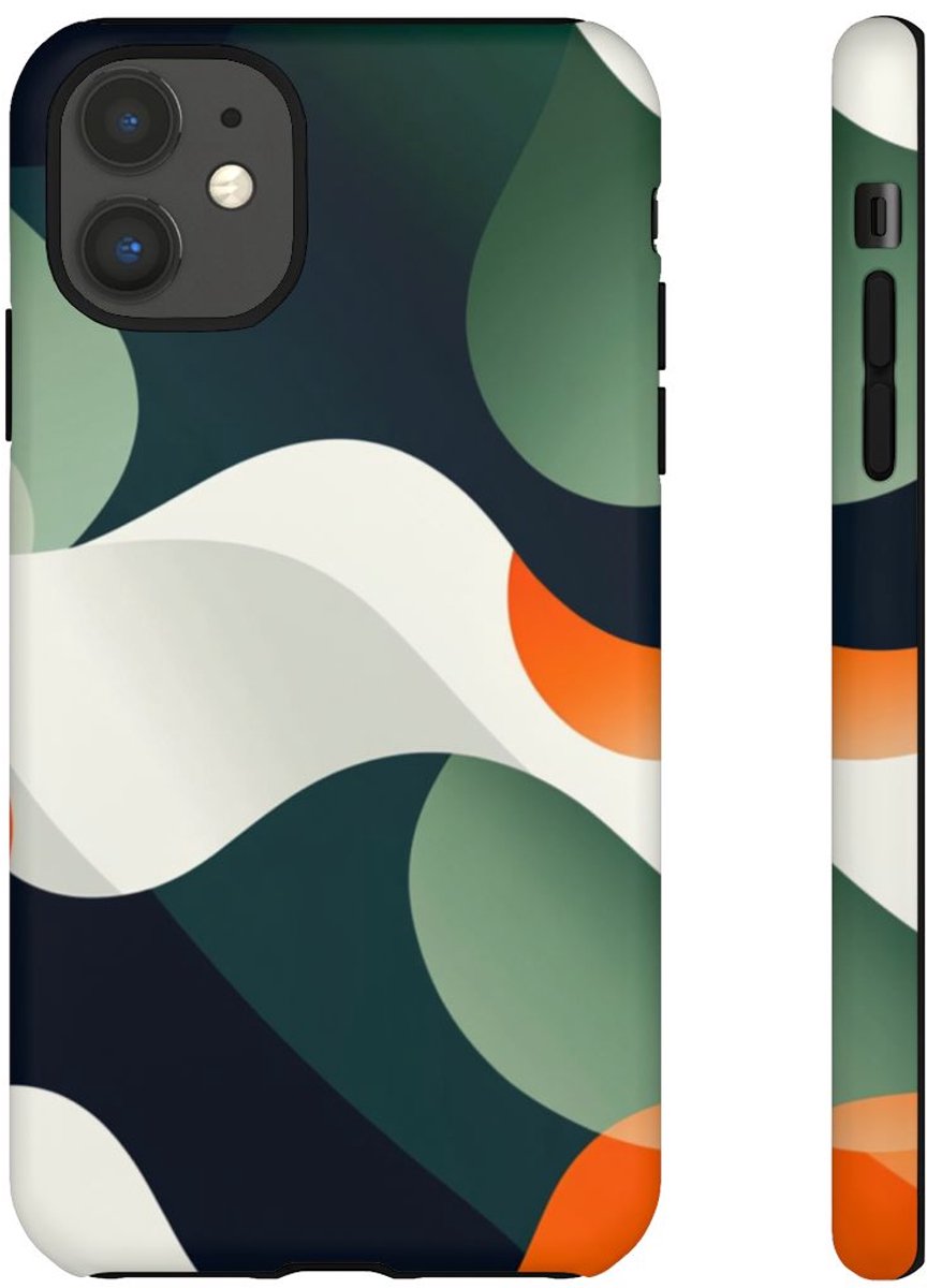 Abstracte Organische Vormen – Telefoonhoesje Geschikt voor iPhone 11