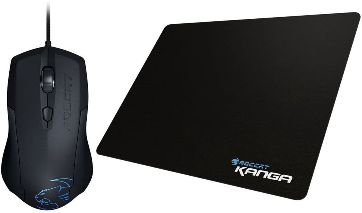 Lua Tri-Button Mouse + Kanga Mini Cloth Mousepad Gaming Bundle