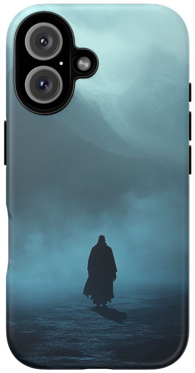 Schimmige Gestalte in de Mist – Telefoonhoesje Geschikt voor iPhone 16
