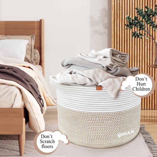 OIAHOMY Laundry Basket - Laundry Basket,High Cotton Storage Basket with Handles,Decorative Blanket Basket for Living Room,Foldable Large Basket for Toys, Pillows,Clothes-16x13x22inch-Yellow Fur OIAHOMY Laundry Basket - Laundry Basket,High Cotton Storage Basket with Handles,Decorative Blanket Basket for Living Room,Foldable Large Basket for Toys, Pillows,Clothes-16x13x22inch-Yellow Fur