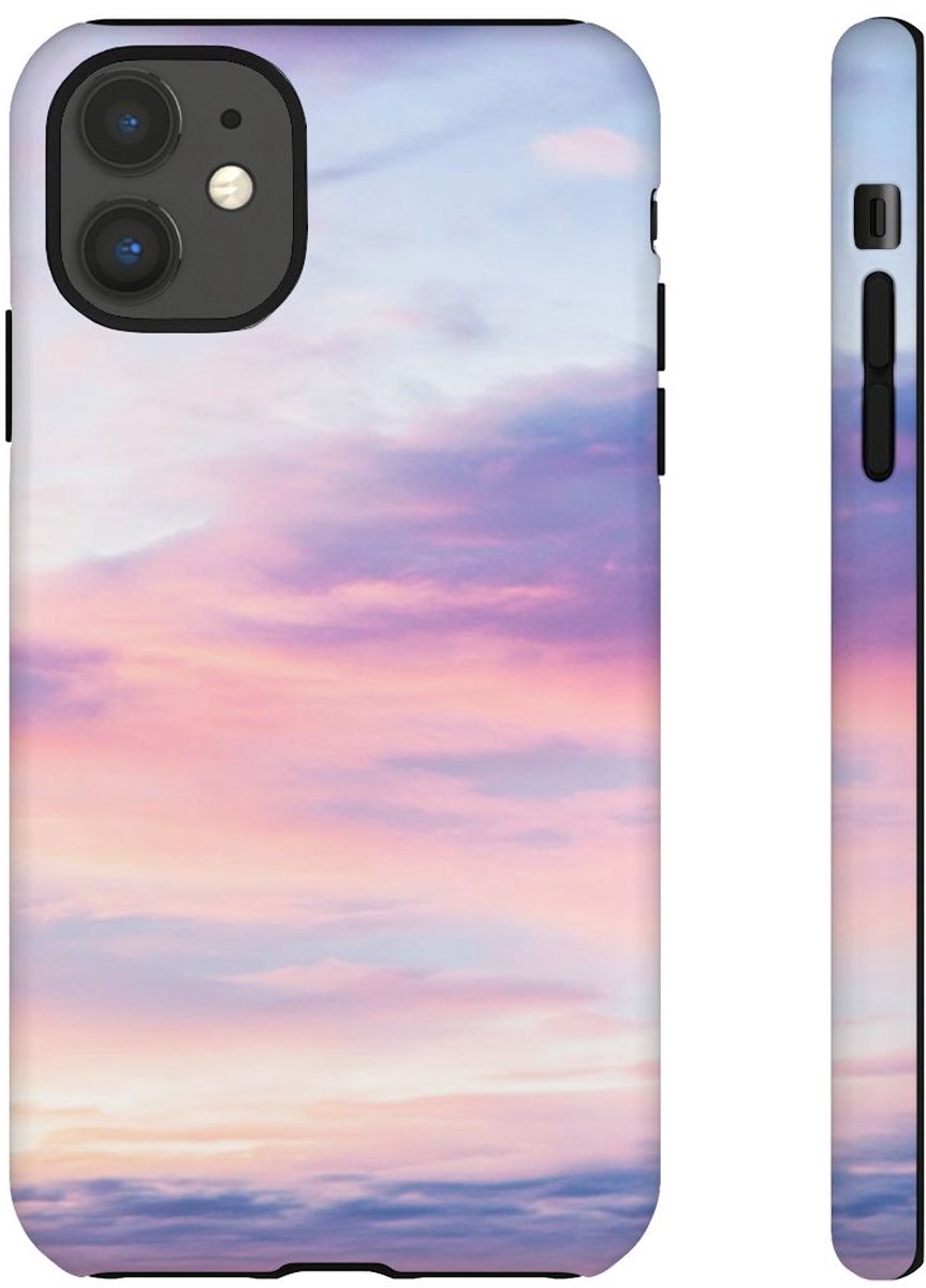 Roze en Blauwe Luchten – Telefoonhoesje Geschikt voor iPhone 11