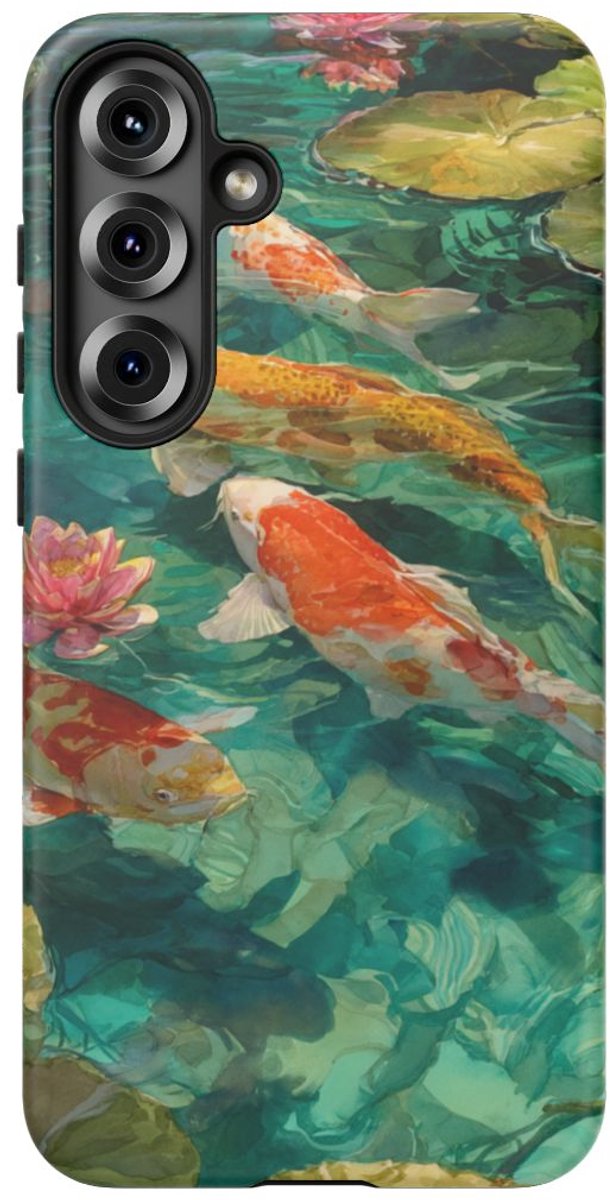 Koi Karpers en Waterlelies – Telefoonhoesje Geschikt voor Galaxy S25 Plus