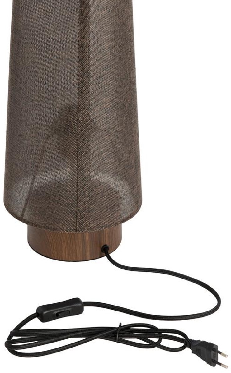 Light & Living Tafellamp Howie 53cm - Donkerbruin