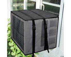 Nieuwste ontwerp Gaas Buiten Cover voor Raamairconditioner, Ondersteunt het werken van raamairconditionereenheden tijdens gebruik, voor buitenisolatie Zwart Staafdicht Waterdicht Buiten Airconditioner Beschermende Beschermer