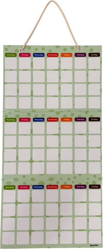 Smarfer - Planificateur hebdomadaire libre enfant - 67 x 33,5 cm - Tableau de planification - Calendrier hebdomadaire - Tableau de planification magnétique - Cartes de rythme quotidien