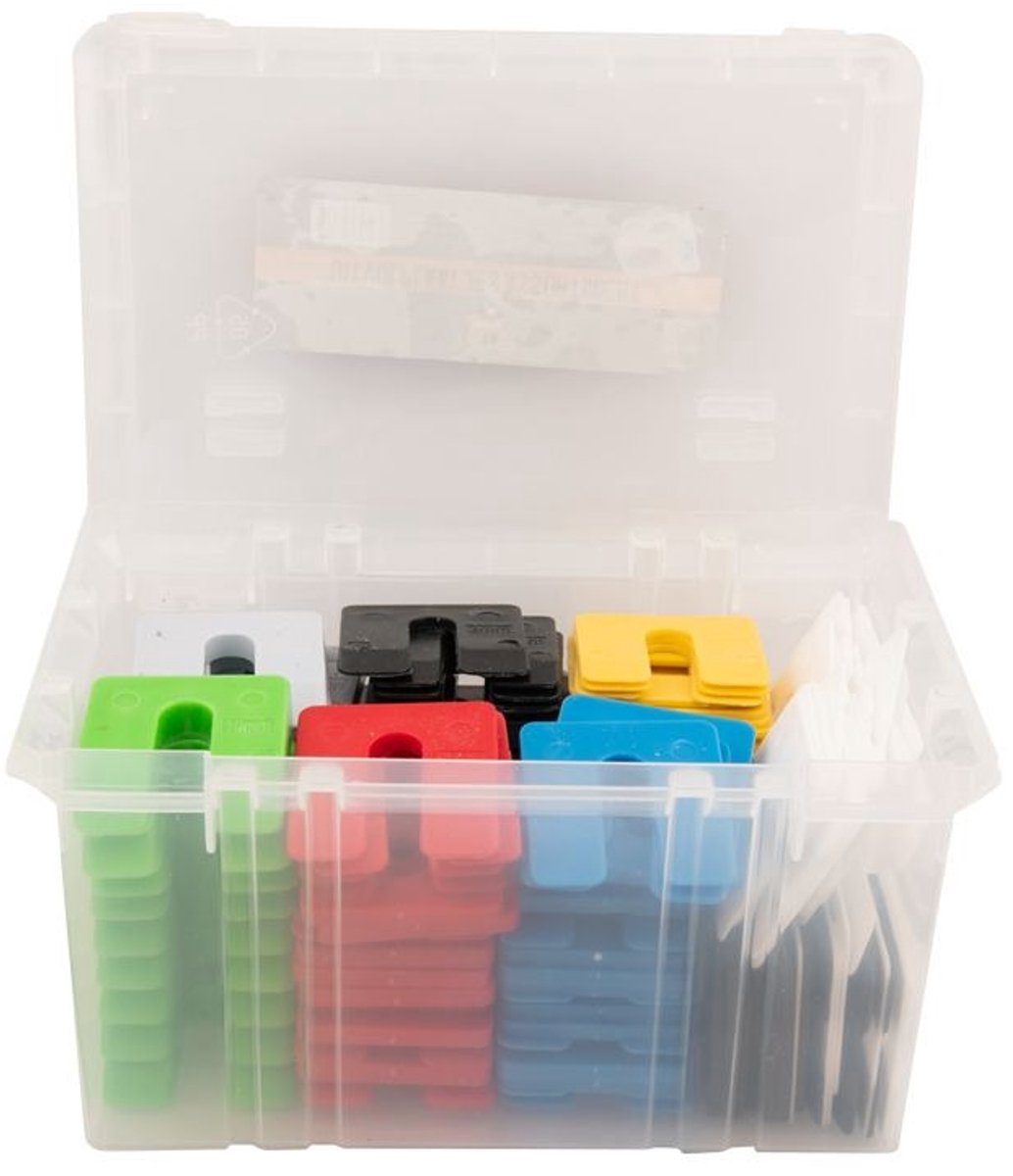 Uitvulplaatjes assortimentsdoos – 200 stuks - verschillende diktes
