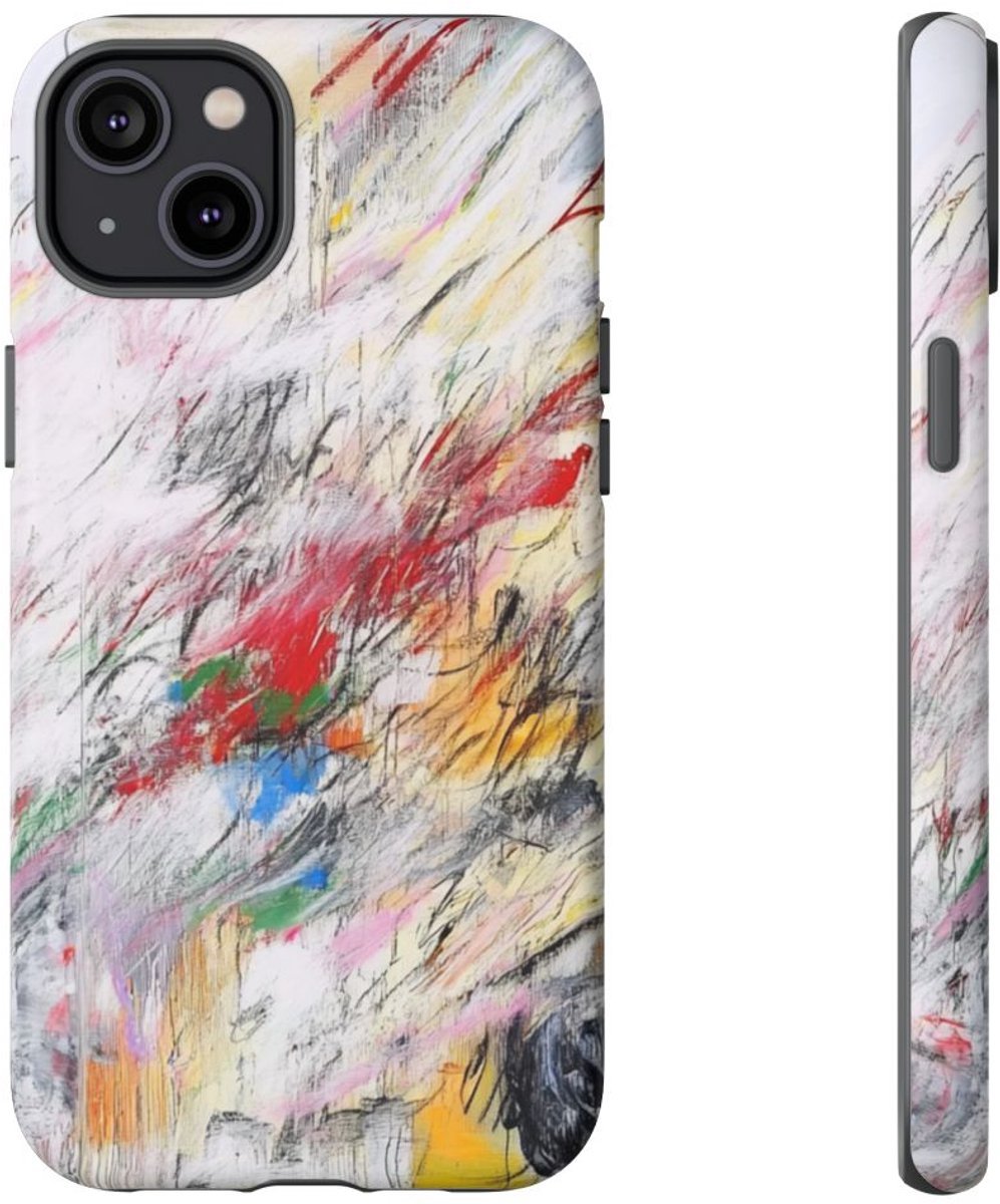 Abstracte Kleurrijke Penseelstreken – Telefoonhoesje Geschikt voor iPhone 14 Plus