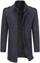 Vintage Ten-C zwarte trenchcoat met uitneembare gewatteerde voering