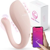 Pure Pleasure® Vibrators voor Vrouwen - Vibrerend Ei met App – Draadloos Tril Ei voor Vrouwen en Koppels – Siliconen Seksspeeltje – Roze – Oplaadbaar – Waterdicht – Stil Gebruik