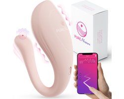 Pure Pleasure® Vibrators voor Vrouwen - Vibrerend Ei met App – Draadloos Tril Ei voor Vrouwen en Koppels – Siliconen Seksspeeltje – Roze – Oplaadbaar – Waterdicht – Stil Gebruik