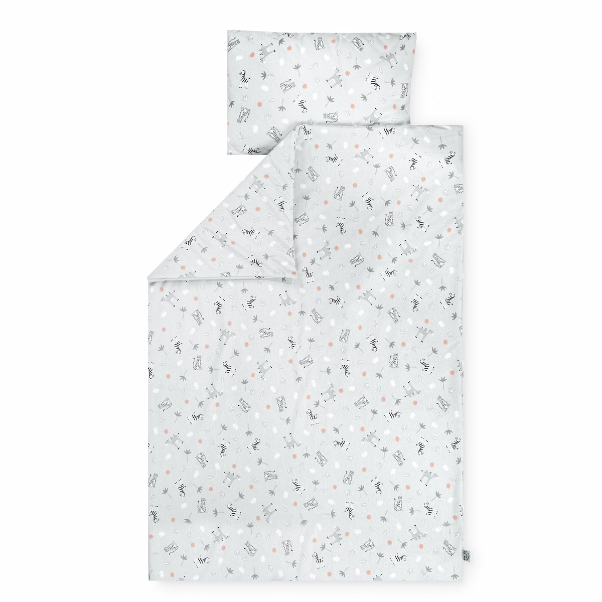 Julius Zöllner kinderbeddengoed jersey - Savanne grau, maat 100x135 + 40x60 cm