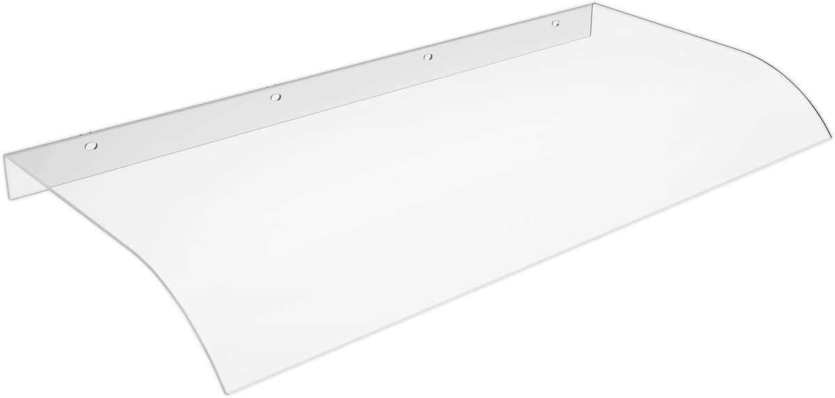NAIZY Luifel voor Voordeur 100x50 cm UV-bescherming weerbestendig luifel voordeur luifel luifel met boogboog transparant PP kunststof