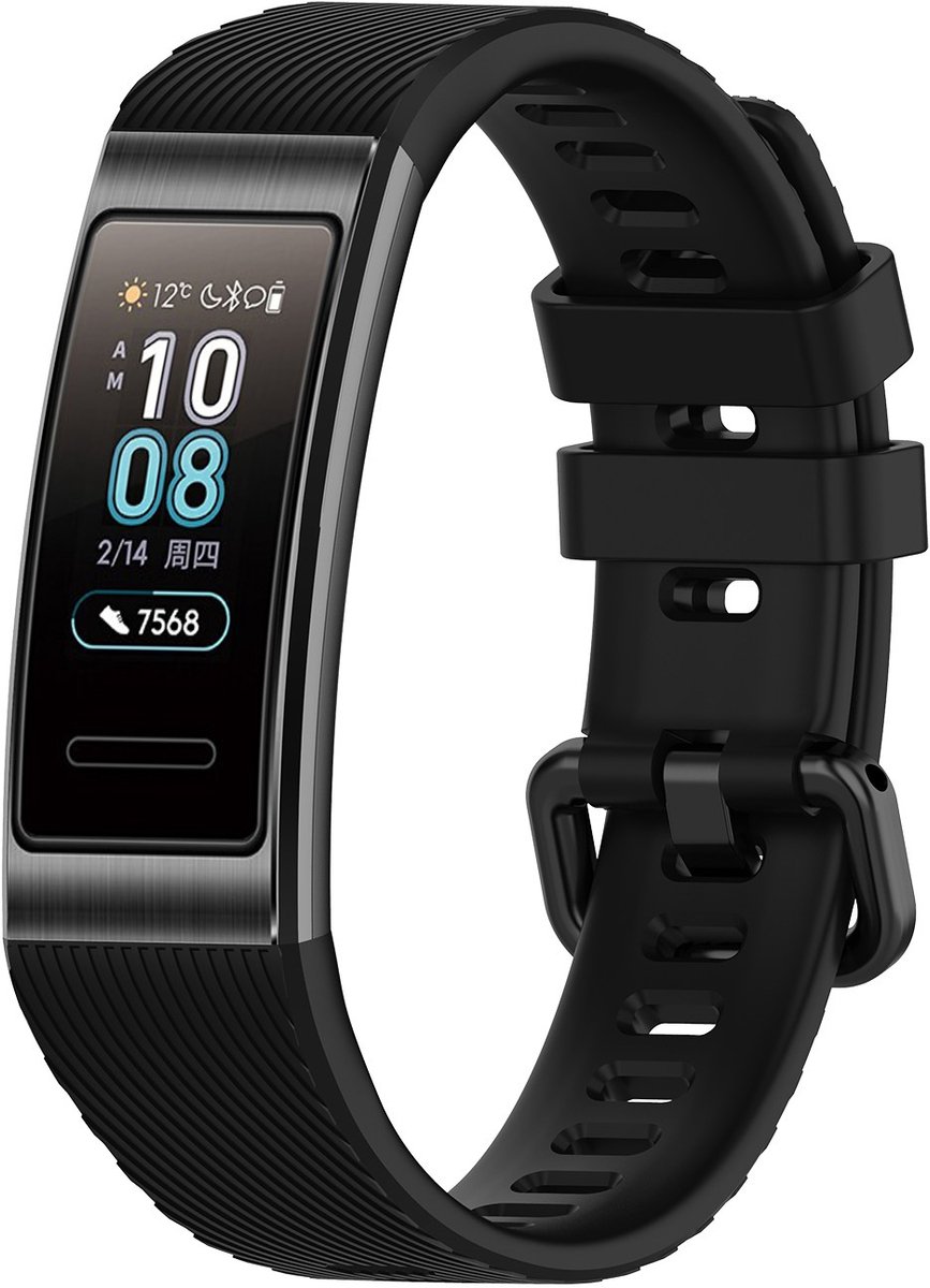 Geschik voor Huawei Band 3/3 Pro/4 Pro horlogeband Zwart