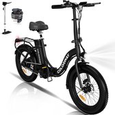 Colorway Elektrische Fiets BK6G - Trendy 20*3.0 Inch Fat Tire City Commuter EBike met Afneembare 36V 12Ah Lithium Batterij - Opvouwbaar Mountain E-Bike met 250W Motor - IP54 Waterdicht
