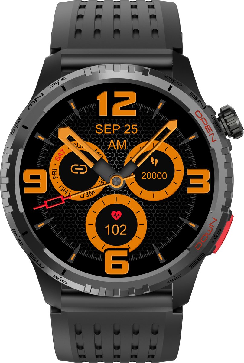 ABYX FIT GPS 2 – Multisport smartwatch met GPS – Zwart